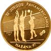 Image 1 : CUBA, Havana mint, gold proof piefort 50 pesos, 1990, XI Panamerican Games Volleyball, plain arms, N