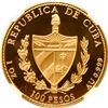 Image 2 : CUBA, Havana mint, gold proof 100 pesos, 1991, Queen Joanna, NGC PF 69 Ultra Cameo.