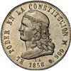 Image 1 : ECUADOR, Quito, 5 francs, 1858 GJ, rare, NGC MS 61.