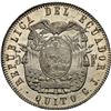 Image 2 : ECUADOR, Quito, 5 francs, 1858 GJ, rare, NGC MS 61.