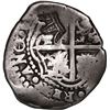 Image 2 : GUATEMALA, Guatemala City, "moclón" 2 reales, crown countermark (1662) on the shield side of a Potos