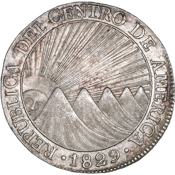 GUATEMALA (Central American Republic), Guatemala City, 8 reales, 1829 M, NGC UNC details / rev clean