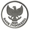 Image 16 : INDONESIA, eight-coin rupiah proof set in aluminum and aluminum alloys, 1992-1999.