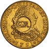 Image 1 : JAMAICA, British Administration, gold 5 pounds, GR countermark (1758) on a Lima, Peru, bust 8 escudo