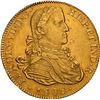 Image 1 : MEXICO, Mexico City, gold bust 8 escudos, Ferdinand VII transitional (armored bust), 1808 TH, NGC AU