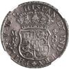 Image 2 : MEXICO, Mexico City, pillar 8 reales, Philip V, 1734 MF, inverted V for A in VTRAQUE, extremely rare