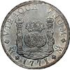 Image 1 : MEXICO, Mexico City, pillar 8 reales, Charles III, 1771 FM, NGC MS 61.