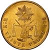 Image 1 : MEXICO, Mexico City, gold 20 pesos, 1887 M, NGC MS 62, "top pop."