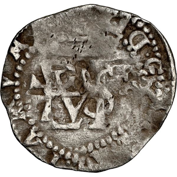 PANAMA, Panama City, cob ½ real, Philip II, assayer oX to right, mintmark AP to left, very rare.