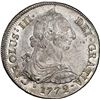 Image 1 : PERU, Lima, bust 8 reales, Charles III, 1772 JM, NGC MS 63, finest known in NGC census.