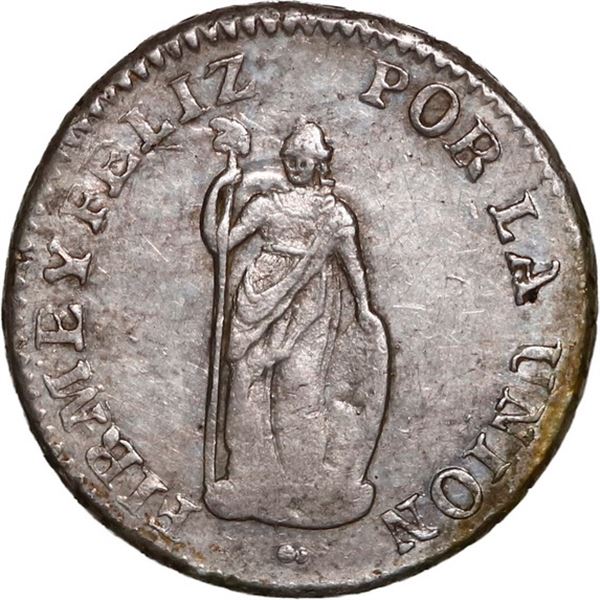PERU, Lima, ½ real, 1836/5 TM, NGC AU 53, ex-Flatt, ex-O'Brien.