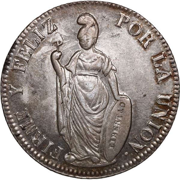 PERU, Lima, 4 reales, 1854 MB, NGC MS 61, ex-O'Brien.