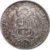Image 2 : PERU, Lima, 4 reales, 1856 MB, rare, NGC UNC details / obv cleaned, finest and only example in the N