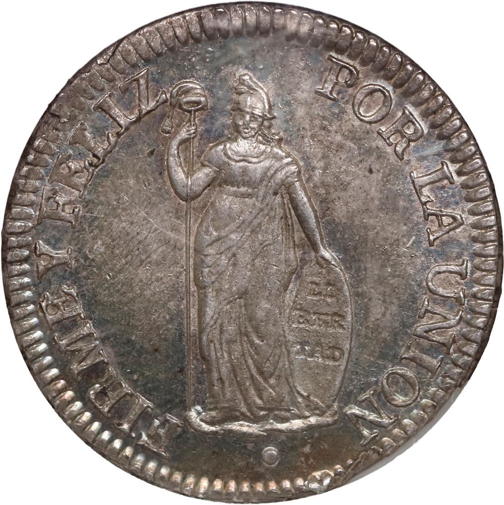 PERU, Lima, 2 reales, 1834/3 MM, NGC MS 63, finest known in NGC census ...