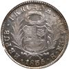 Image 2 : PERU, Cuzco, 2 reales, 1835 B, NGC MS 62, finest known in NGC census, ex-Whittier, ex-O'Brien.