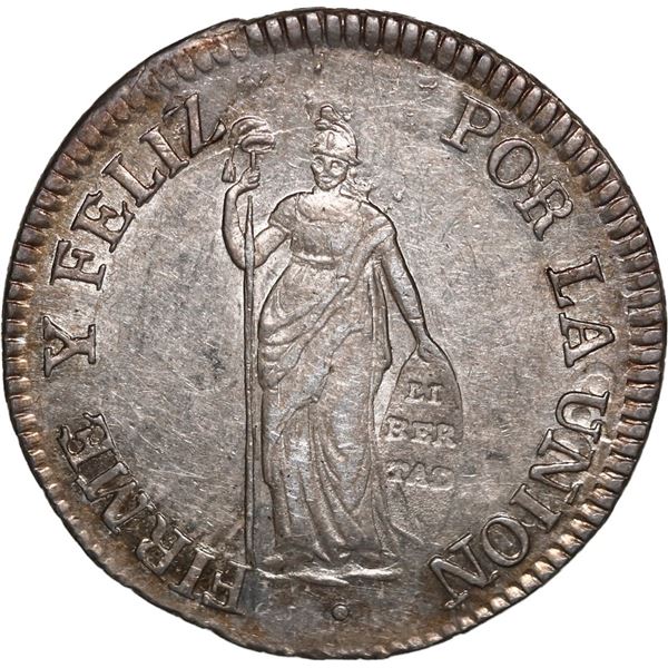 PERU, Lima, 2 reales, 1841/0 MB, ex-O'Brien.