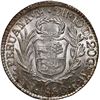 Image 2 : PERU, Lima, 2 reales, 1850 MB, no tassel on cap, NGC MS 63, ex-O'Brien.