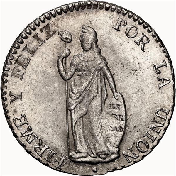 PERU, Lima, 1 real, 1855 MB, NGC MS 65, "top pop," ex-O'Brien.