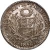 Image 2 : PERU, Lima, 1 real, 1856/5 MB, PCGS MS63, finest and only example in PCGS census, ex-O'Brien.
