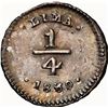 Image 2 : PERU, Lima, ¼ real, 1830/28, NGC MS 63, ex-O'Brien.