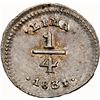 Image 2 : PERU, Lima, ¼ real, 1831/0, NGC AU details / cleaned, ex-O'Brien.
