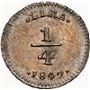 Image 2 : PERU, Lima, ¼ real, 1847, NGC MS 63, finest known in NGC census, ex-O'Brien.