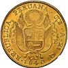 Image 2 : PERU, Cuzco, gold 8 escudos, 1840 A, NGC AU 55.