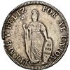 Image 1 : PERU, Lima, 8 reales, 1835 MM, POR AL UNION error, rare, NGC VF details / obv tooled.