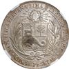 Image 2 : PERU, Lima, 5 pesetas, 1880 BF, with dot after B, NGC MS 63.