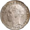 Image 1 : PUERTO RICO (under Spain), 20 centavos, Alfonso XIII, 1895 PGV, NGC MS 64.