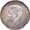Image 1 : PUERTO RICO (under Spain), 1 peso, Alfonso XIII, 1895 PGV, NGC MS 62.
