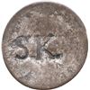 Image 1 : SAINT KITTS & NEVIS, silver-plated black dogg (three halfpence), incuse S.K. countermark (1801) on a