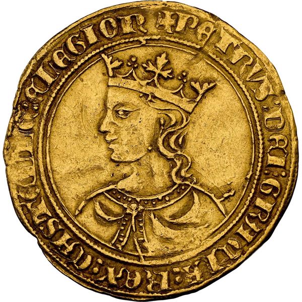 SPAIN (Castile and León), Seville, gold dobla de 35 maravedís, Pedro I "the cruel" (1350-69), bust t