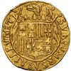 Image 2 : SPAIN, Seville, gold double excelente, Ferdinand-Isabel, cross of four teardrops at top, mintmark S 