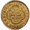 Image 2 : SPAIN, Seville, gold milled 8 escudos, Philip V, 1719 J, extremely rare, NGC AU 55, finest and only 