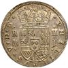 Image 1 : SPAIN, Segovia, milled 2 reales, Philip V, 1717 J, aqueduct with one row of two arches, NGC MS 62.