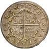 Image 2 : SPAIN, Segovia, milled 2 reales, Philip V, 1717 J, aqueduct with one row of two arches, NGC MS 62.