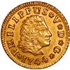 Image 1 : SPAIN, Seville, gold bust ½ escudo, Philip V, 1744 PJ, third bust.