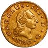 Image 1 : SPAIN, Madrid, gold bust ½ escudo, Charles III (young bust), 1760 JP, plain crown.