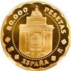 Image 2 : SPAIN, Madrid, gold proof 80000 pesetas, Juan Carlos I, 2001, Segovia mint rehabilitation fund, NGC 