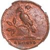 Image 1 : SURINAME, Dutch Guiana, copper uniface 4 duits, 1679, NGC AU 50 BN, finest known in NGC census.