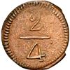 Image 2 : VENEZUELA (or CUBA), Maracaibo, copper 2/4 real, Ferdinand VII, (ca. 1813), very rare, NGC AU 58 BN,