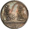 Image 1 : NETHERLANDS, silver medal, dated 1781, Battle at Doggersbank, by Holtzhey, NGC AU details / cleaned.