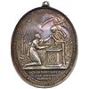 Image 1 : NETHERLANDS, oval silver medal, 1807, Leiden, Masonic lodge "La Vertu" / Louis Napoleon, by D.P. Wil