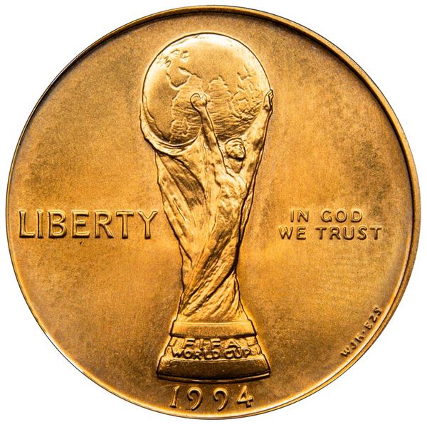 UNITED STATES, West Point mint, gold $5 commemorative, 1994-W, World Cup, NGC MS 68.