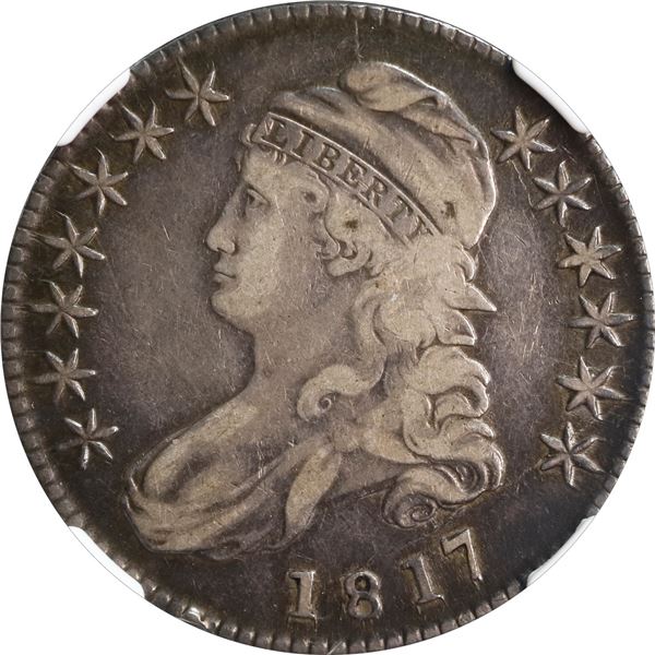 UNITED STATES, Philadelphia mint, Capped Bust half dollar, 1817, O-113a, R.2, NGC VF 30.