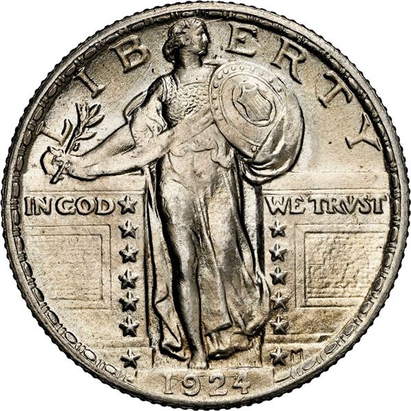 UNITED STATES, Philadelphia mint, Standing Liberty quarter, 1924, NGC MS 63 FH.