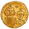 Image 1 : BYZANTINE EMPIRE, Constantinople, AV solidus, Constans II, with Constantine IV, 641-668 AD.