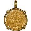 Image 2 : SPAIN, Seville, gold 1 escudo, Charles-Joanna, assayer * to right, mintmark S to left, mounted cross