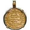 Image 2 : SPAIN, Seville, gold 1 escudo, Charles-Joanna, assayer * punched over S to left, mintmark S to right
